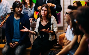 A group discussing the dangers of floods